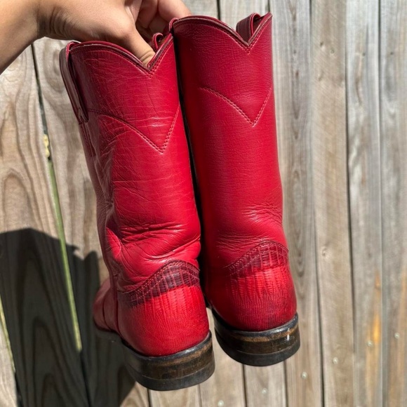 Justin Boots women’s Red Western Boots - Picture 5 of 8